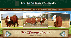 Desktop Screenshot of littlecreekcattle.com