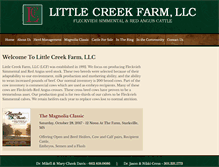 Tablet Screenshot of littlecreekcattle.com